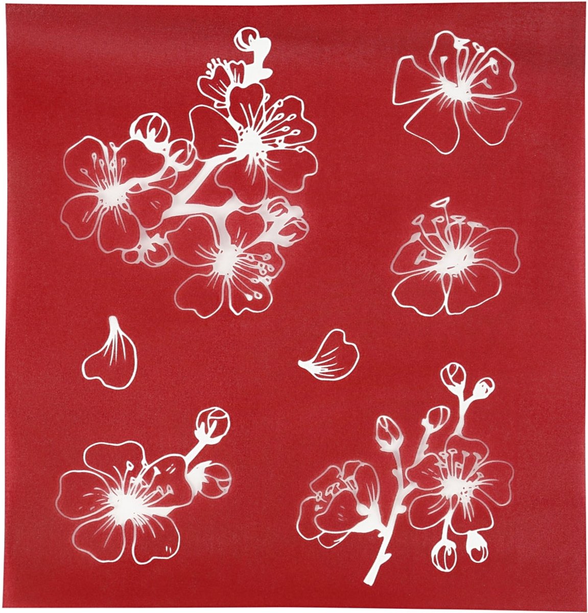 Screen stencil, vel 20x22 cm, bloemen, 1vel [HOB-27068]